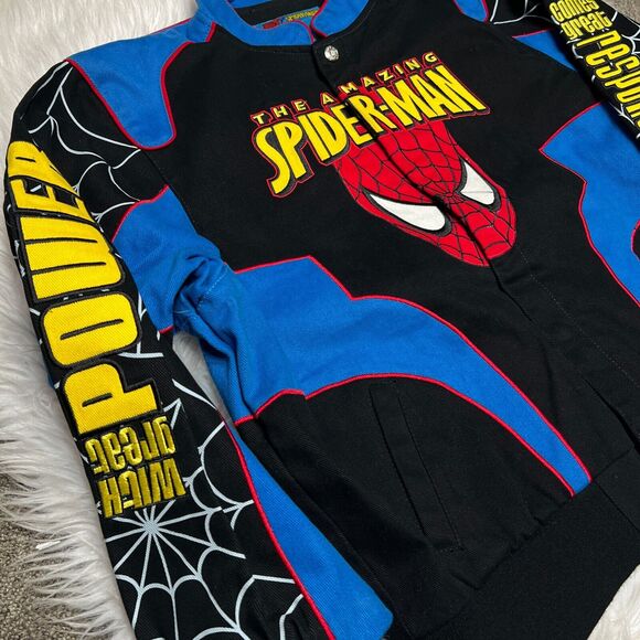 JH DESIGN YOUTH AMAZING SPIDERMAN JACKET SIZE 2XL 13-14 GREAT POWER SPIDER-MAN - Picture 3 of 8